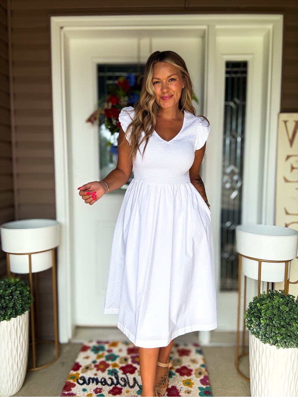 NWT Steve Madden White Summer Dress Sz S